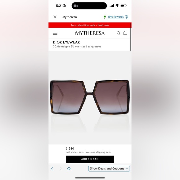 Christian Dior 30 Montaigne SU oversized sunglasses - Picture 11 of 12